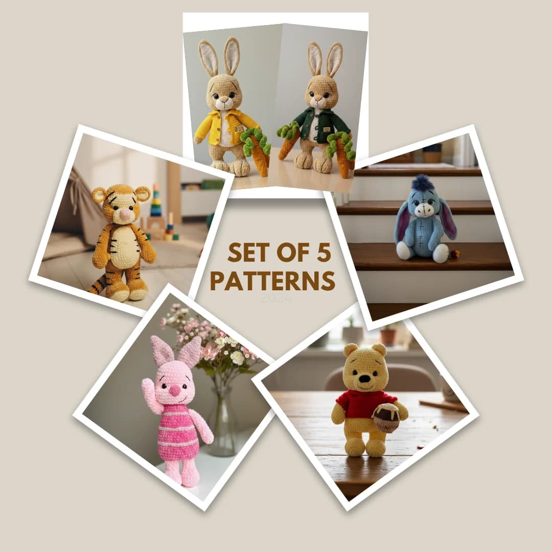 Magical Animal Friends Crochet Bundle – Set of 5 Patterns — amigurumi animal patterns