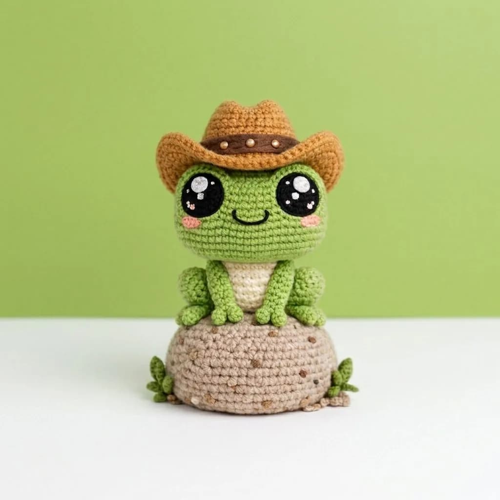 Barnaby the Cowboy Frog - PDF Pattern