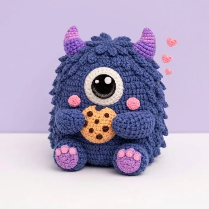 Amigurumi One-Eyed Monster - PDF Pattern