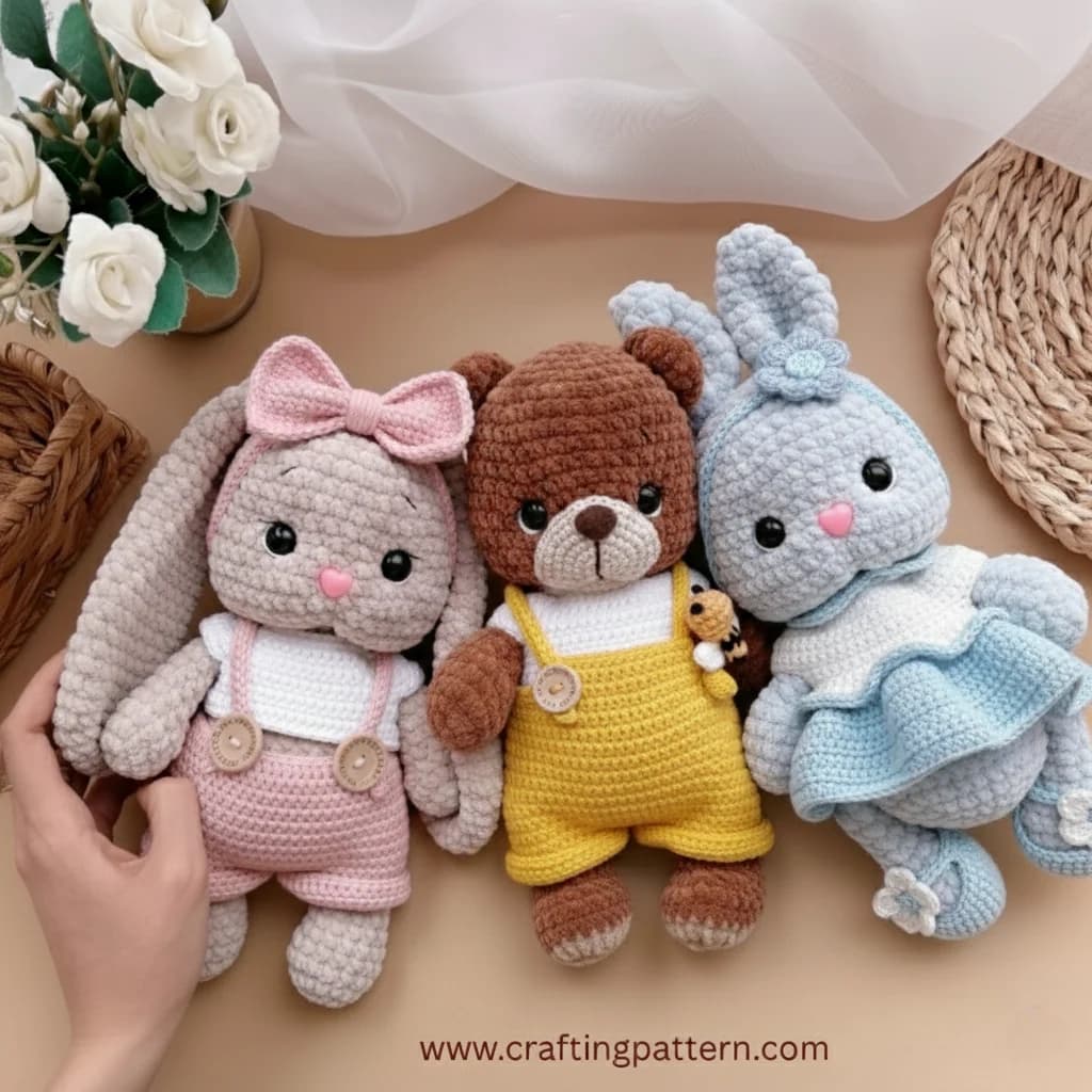 3 in 1 Amigurumi Plush Babies with Clothes — amigurumi pattern