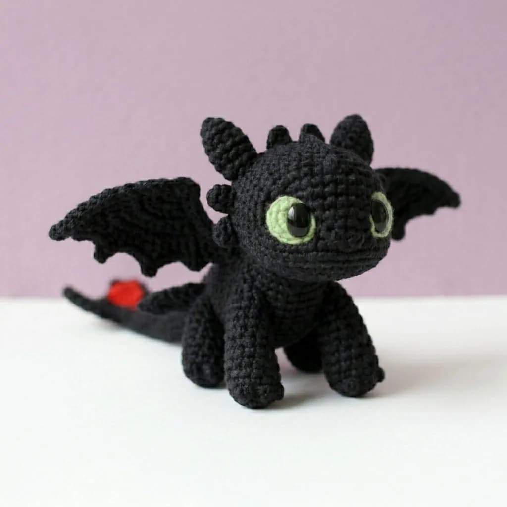 Amigurumi Night Dragon - PDF Pattern