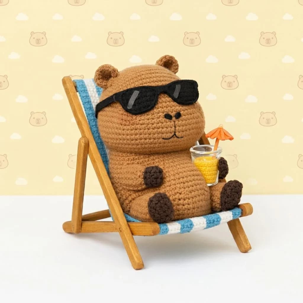 Capy the Chill Beach Capybara - PDF Pattern