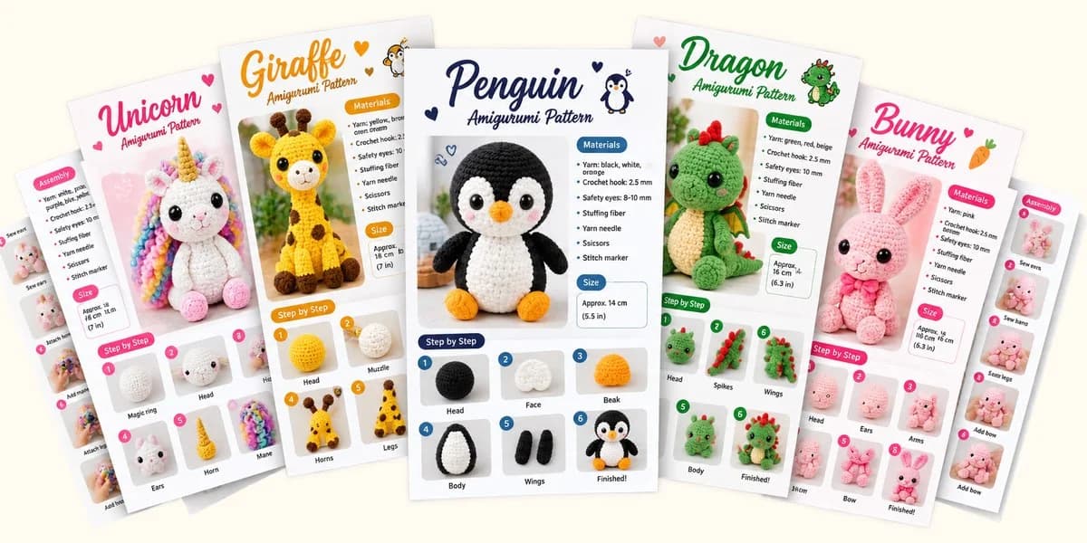 100+ Amigurumi Patterns Pack - PDF Patterns