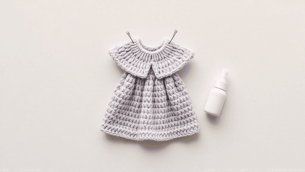 How to Block Crochet Doll Clothes and Flat Pieces