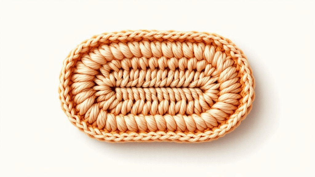 How to Crochet an Oval Around a Foundation Chain