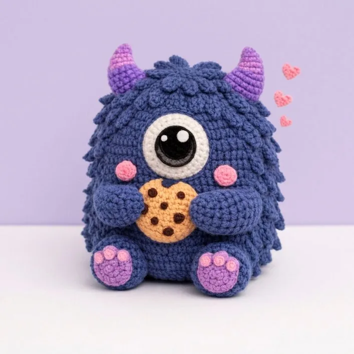 Amigurumi One-Eyed Monster - PDF Pattern