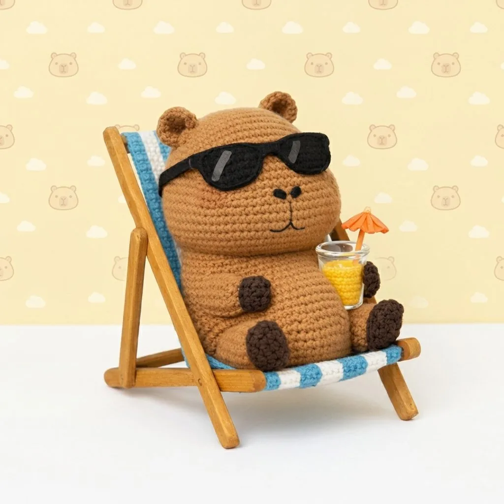 Capy the Chill Beach Capybara - PDF Pattern