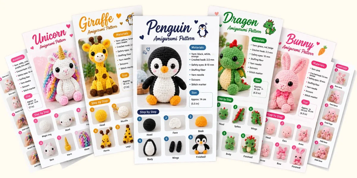 100+ Amigurumi Patterns Pack - PDF Patterns